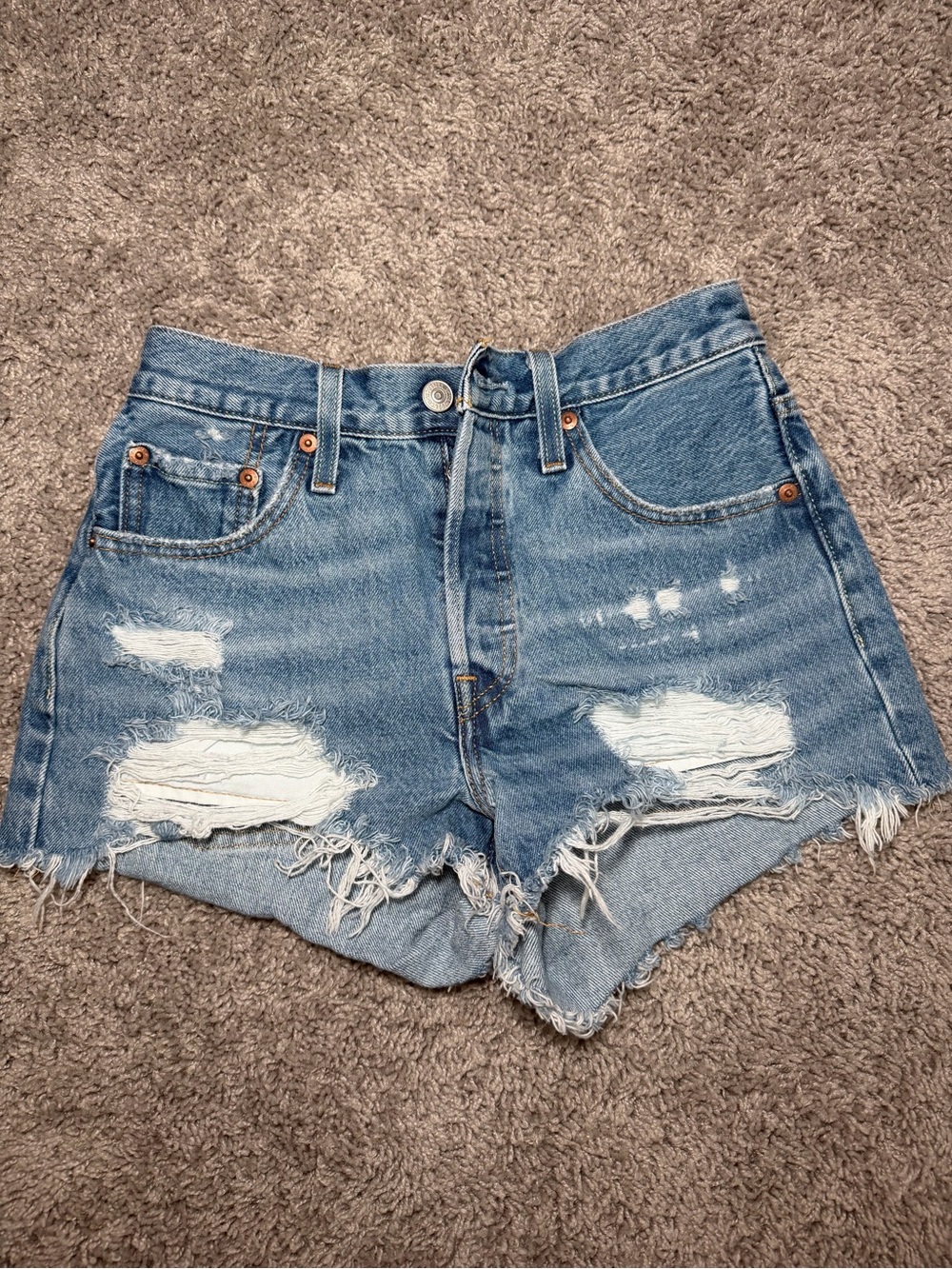 Levi's High-Waist Denim Jean Shorts